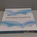 Acacia Wood Round Serving Tray, 13.8" Charcuterie Board with Rim, Decorative Centerpiece for Ottoman, Coffee Table, Couch, Kitchen Island, Round Serving Platter, 1 Pack