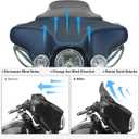 Rich Choices 8" Smoke Motorcycle Black Wave Windshield Windscreen Compatible with 1996-2013 Harley Davidson Street Glide Electra Glide Ultra Classic Touring FLHT FLHTC FLHX Tri Glide