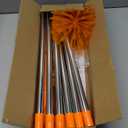 20 Feet High Reach Duster Kit with 2-14 ft Extension Pole, Cobweb & Corner Brush Cleaning Duster Kit for Cleaning, Microfiber Feather Duster Cleaner with Washable Head for Ceiling Fan, Furniture, Home