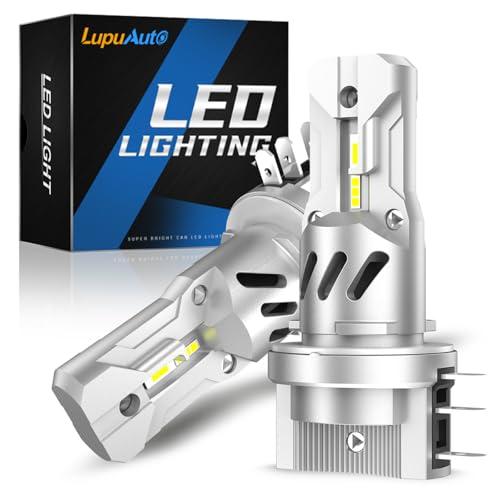 lupuauto H15 LED Bulbs Daytime Running Light, 3570 CSP Chips 30000LM Super Brightness, 6500K Cool White Fog Lamp with 20000 RPM Turbo Fan, 1:1 Mini Plug and Play, Pack of 2