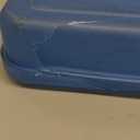 1Pc Stackable Plastic Pencil Box with Snap Tight Cover for School Simple and Practical Design for Organizing Stationery Supplies for Students and Teachers - Blue