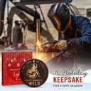 Welding Christmas Ornament 2025 - Welder Ornament for Men, Women, Dad, Brother, Husband - Mechanic, Blue Collar Worker Ideas - Double-Sided Ceramic Ornaments Hanging Decor