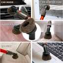 Vacuum Attachments & Brushes for Dyson V7 V8 V10 V11 V15 Gen5: Flexibible Crevice Tool, Horsehair Vacuum Attachment, Traceless Dust Brush (Home, Car Detailing & Corner Cleaning Set)