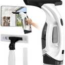 Window Vacuum Squeegee Cordless, Electric Window Cleaner Tool with Water Collection Tank, Window Cleaning Kit Shower Squeegee for Glass Doors, Windows, Mirrors, Car (White)