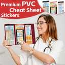 Foldable Nursing Clipboard with Cheat Sheets for Nurse Students, Wine Red