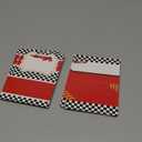 Affrolling 48 Pcs Race Car Food Labels Signs Folded Place Cards for Table Setting Blank Name Cards Birthday Party First Lap Around the Track Birthday Decorations