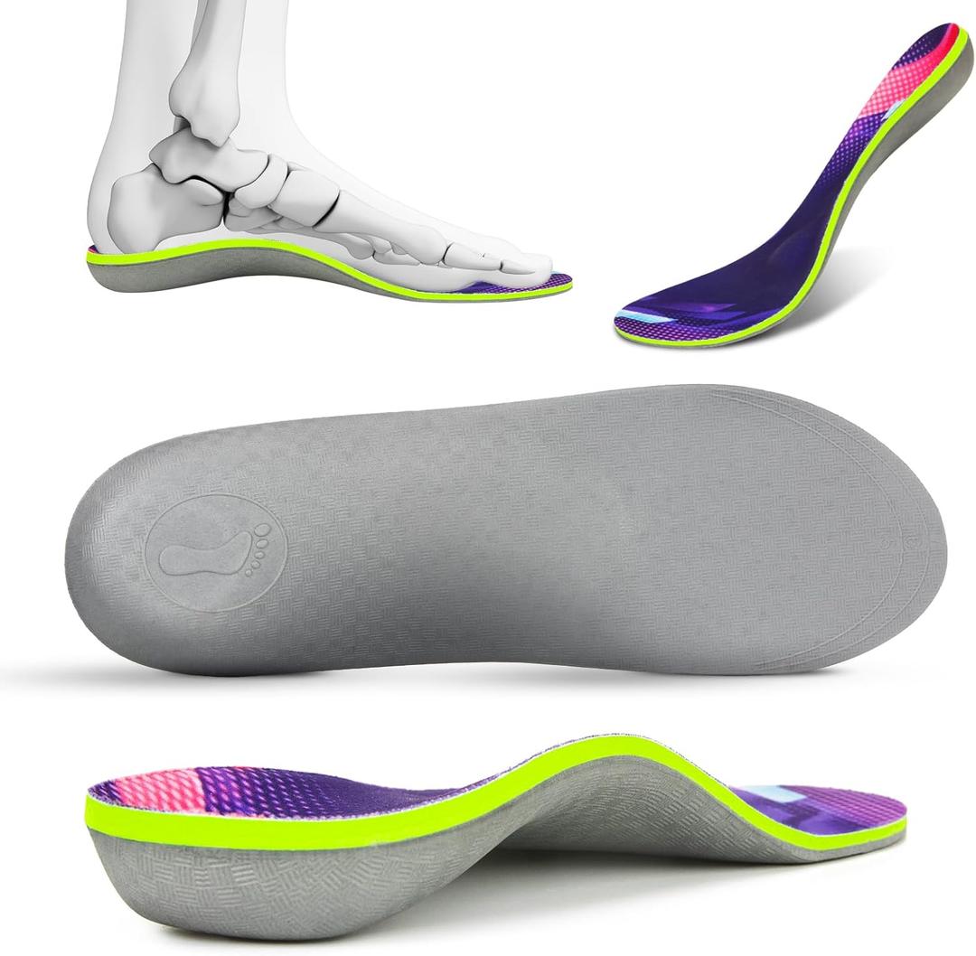 Plantar Fasciitis Orthotic Insole - Flat Feet Insoles Arch Supports, Orthotic Insoles for Women Men, Plantar Fasciitis Relief Reduce Muscle Fatigue, Trim to Fit Inserts Size 8-10, 1 Pair
