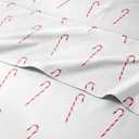 King Christmas Candy Canes Sheet Set - Holiday Xmas Pattern Bedding Set - Deep Pockets - Snug Fit - 4 Piece - Wrinkle Free - Cozy & Cooling Festive Winter - Holiday Sheets for Women, Men, Kids & Teens