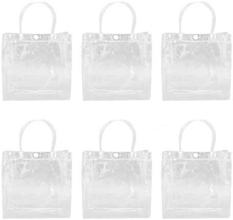 Clear PVC Gift Bags with Handles, 30PCS Transparent Gift Bags Reusable Plastic Gift Bags Gift Wrap Tote Bag for Party Favors, Wedding