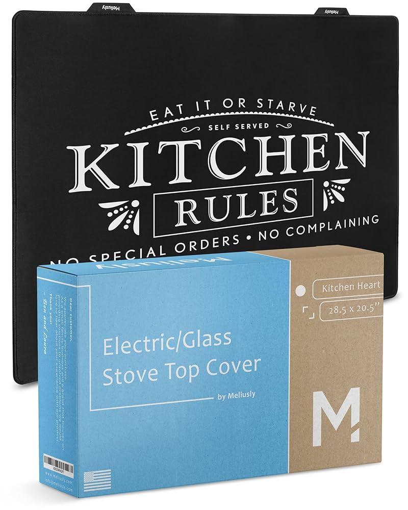 Meliusly® Stove Top Covers (20.5x28.5) - Electric Glass Cooktop Protector for Ceramic Stovetop, Flat Oven Cover