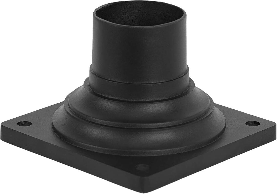 FEMILA Pier Mount Base, Cast Aluminum Post Light Mount Base Adapter, Black Finish, 4FW31PA BK