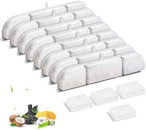 8 Packs Replacement Filters for DownyPaws Battery Operated Cat Water Fountain DPWFP6, 4 Months Set of Replacement Filters for DownyPaws 84oz/2.5L Fursink Wireless Pet Water Fountain