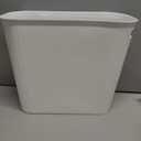 rejomiik Small Trash Can, 3.5 Gallon Garbage Can Slim Waste Basket Plastic Trash Bin Container with Handles for Bathroom, Bedroom, Home, Office, Dorm Room, Kitchen, Rectangular, White (1 pack)