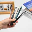 2 x Gel Pens, 0.5mm Black Ink Office Pens, Fine Tip Smooth Writer Pen with Comfortable Grip, Suitable for Students, Offices, Teachers, Nurses Notes and Journals.(10pcs)