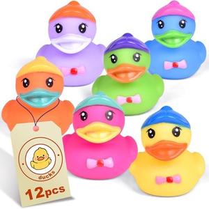 12 Pack Jeep Ducks for Jeeps - 2.2’’ Rubber Duckies for Jeep Lovers, Baby Bath Toy, Mini Ducks for Jeeps, Fun Bath Toys for Babies, Jeep Gifts, Rubber Ducks in Bulk , Pack of 2
