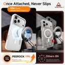 Stronger Magnetic & Shockproof for iPhone 17 Pro Max Case,Fit for MagSafe, with Screen Protector & Wrist Strap, Military-Grade Drop, Translucent Slim for iPhone 17 ProMax Case,Glacier White