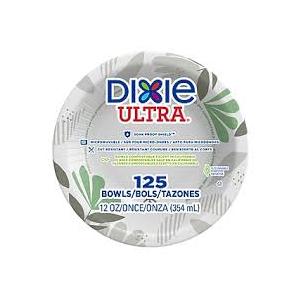 Dixie Pathways Soak Proof Shield Heavyweight Paper Plates, 10.13" Dia, Green/burgundy, 125/pack