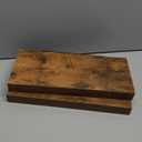 QEEIG Bathroom Floating Shelves for Wall - 15.7" Wall Mounted Shelf Over Toilet Farmhouse Home Decor Display Bookshelf Small 15.7 x 6.7 inch Set of 2, Rustic Brown (008-40BN)