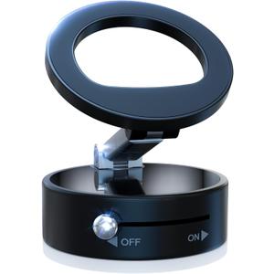 Magnetic Phone Holder for Car Super Magnet, 360Adjustable Portable Foldable Phone Mount for Dashboard/Gym/Mirror/Shower, Compatible with iPhone 16 Pro Max/15/14/13/12 & Android Magsafe Case (Black)