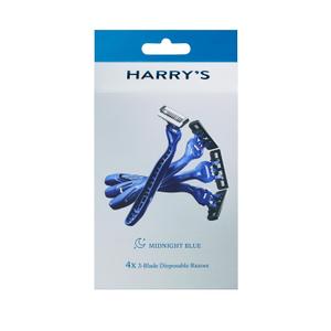 2 x Harry's Men's Disposable Razors, 3-Blade Razors with Lubricating Strip and Pivoting Head, 4 Count