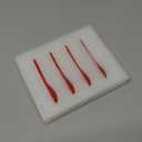 PTORIZNY Mini Spoons for Spices, Ceramic Spoon 3.5 inch for Spice Jars, Espresso Spoons, Small Seasoning Spoon for Salt, Coffee, Sugar, Powder and Pepper (Red spoon A set of 4)