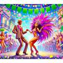 Festival Carnival Banner Mardi Gras Party Backdrop Masquerade Photoshoot Photography Background Purple New Orleans Mask Mardi Gras Party Decorations Banner Photo Booth Props (Feathered Mask#006)