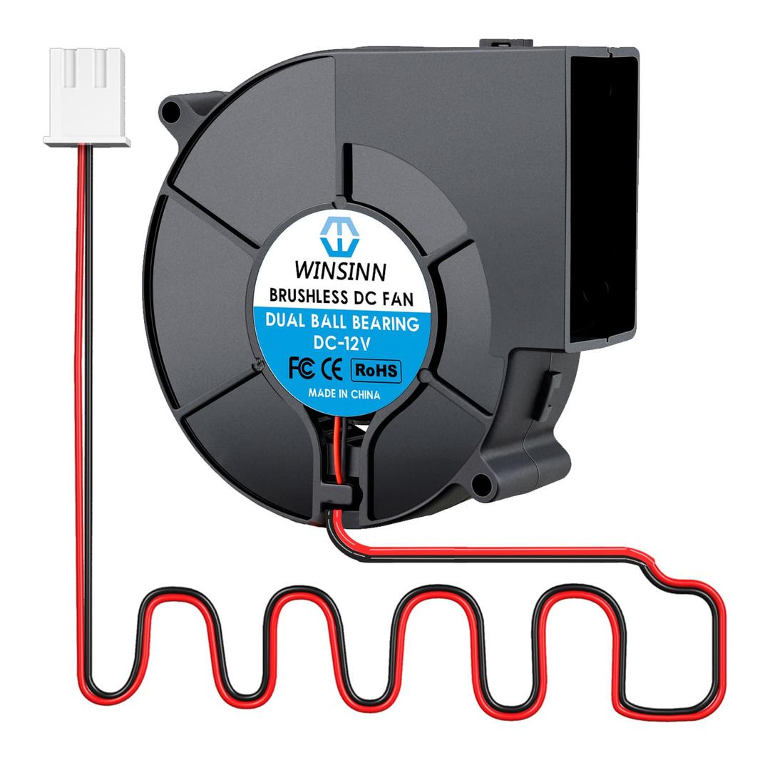 WINSINN DC 97mm Blower Fan 12V 9733 Dual Ball Bearing Brushless Cooling Turbine Turbo 97x33mm 2PIN