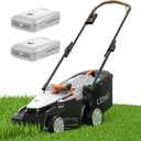 Litheli 40V (2 x 20V) 16" Electric Lawn Mower Cordless, Walk Behind Lawn Mower with 6-Height Adjust, Portable & Lightweight Push Battery Powered Lawn Mower (2 * 4.0AH Batteries Included)
