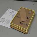 upsimples 4x6 Picture Frame Set of 3, Made of High Definition Glass for 4 x 6 Gold Frames, Wall and Tabletop Display Thin Border Photo Frame for Home Dcor