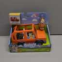 Bluey Heeler Family Road Trip Big Car Toy, Articulated, Customizable Interactive Toddler Toy Car with 2.5” Chilli Figure, Toddler Cars for Ages 3+