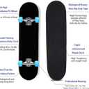 Complete Skateboards- Standard Skateboards for Beginners Kids Boys Girls Teenager- 31''x8''Double Kick Concave, Fascinating Cool, Solid&Durable