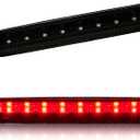Third 3rd Brake Light LED for 2014-2019 Nissan Rogue, High Mount Rear Brake Lights Assembly for 14-19 Nissan Rogue, Waterproof Center Cab Lamp Stop Light (Black)