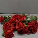 Hotop 20 Pcs Artificial Rose Flowers with Long Stem,Real Touch Silk Realistic Plastic Bouquet Roses Bulk for Home Decor Bridal Wedding Party Table Centerpieces Decorations(Red)