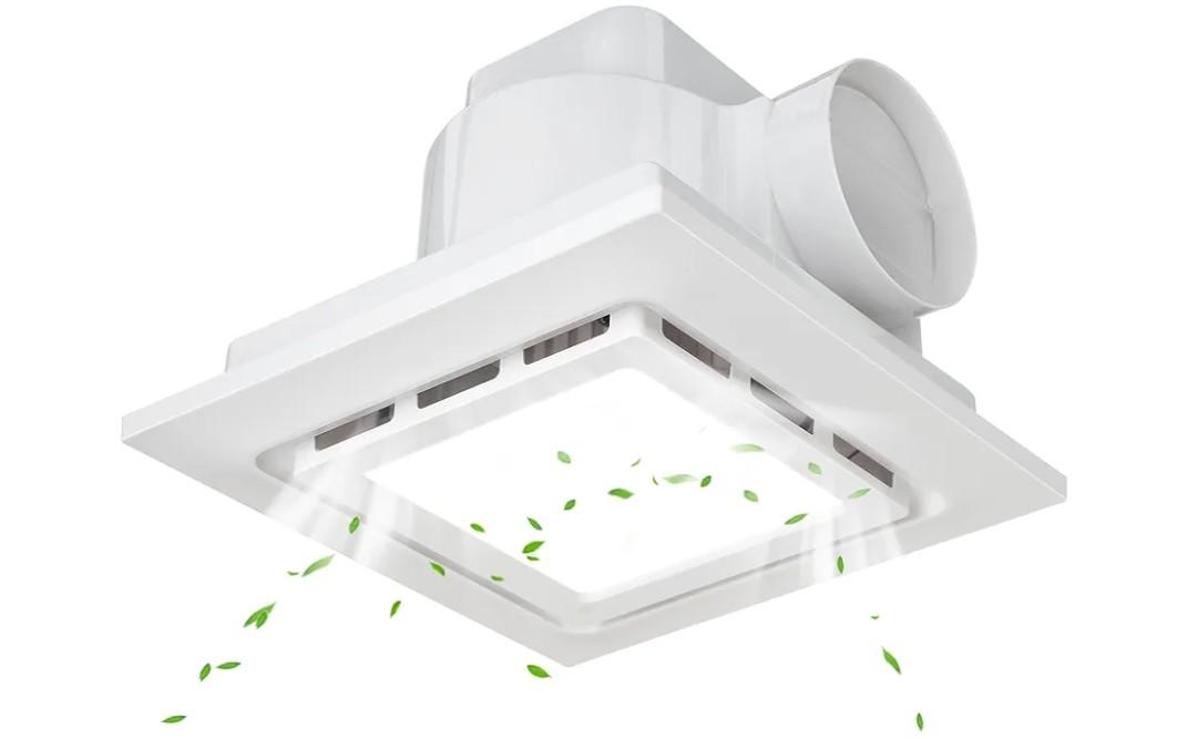 Bathroom Exhaust Fan with Light 12x12 IN Panel, Mounting Opening 11x11 IN 140CFM Ultra Quiet 1.0 Sone Exhaust Fan with 1500lm 6000K Light Ventilation Fan Combo for home, office etc (1-Color)