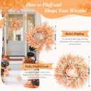 Fall Wreaths for Front Door with Fall Leaves Front Door Wreath Decor, Farmhouse Outdoor Fall Wreath, Large Autumn Wreaths for Outside/Indoor