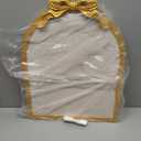 Briwooody Vintage Arched Linen Cork Board with Gold Bow Knot 21"x 16" Decorative Bulletin Board Iron Frame Large Pin Corkboard for Notes Photos Reminders Elegant Corkboard for Wall Home Office Decor, 25.2" x 19.7"