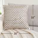 Boho Living 18x18 White Throw Pillow Covers with Pillow Insert Included, Pack of 2