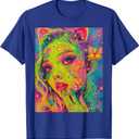 Lime Green Girl Harajuku Aesthetic Graphic T-Shirt, Royal  Blue, Men, S