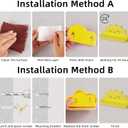 Veluckin Floating Shelves for Kids Room Nursery Wall Decor Display Compact Style for Livingroom Bedroom Bathroom3 PackE1 (Yellow Sun+yellow Umbrella+yellow Rainbow)