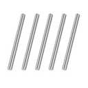 MewuDecor 1mm x 100mm 304 Stainless Steel Round Rod, Metal Solid Shaft Rods for Industry, Metal Working Hobbies and DIY Craft, 5 PCS