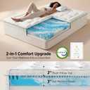 Bedsure 2-in-1 Mattress Topper, 5 Inch King Size Memory Foam Mattress Topper, 3 Inch Memory Foam + 2 Inch Viscose Made from Bamboo Mattress Topper Pad, Flippable Memory Foam with Dual Comfort, White