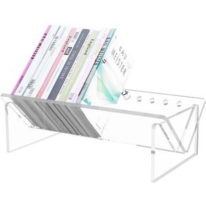 RekRang Acrylic Desk Bookshelf,Small Desktop Bookcases Clear Book Shelf Organizer for Home Office School,Book Stand Display Rack for CDs Magazines Books