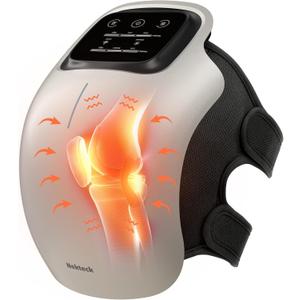 Nekteck Knee Massager, Cordless Knee Massage for Pain Relief with 3 Heating Levels & Vibration Modes, Smart Knee Massage with Heat, Gentle Lights, Ideal Gifts for Men Women Him Her (KM03-FSA/HSA)