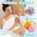 10 Pcs Bath Loofah Shower,Mesh Sponge Pouf,Soft Mesh Shower Loofahs for Body Wash,Bathing Accessories,Bathroom(10 Colors)