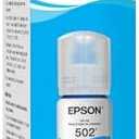 EPSON 502 EcoTank Ink Ultra-high Capacity Bottle Cyan Works with ET-2850, ET-2980, ET-2988, ET-3850, ET-3930, ET-3950, ET-4850, ET-4950 and other select EcoTank models
