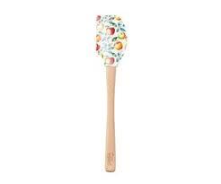 Floral Spatula Silicone Spatula with Wooden Handle
