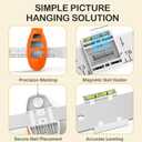 Level Hang Magnetic Ruler, Precisely measure the frame dimensions for Wall Decor Alignment,There is a level inside, allowing you to easily install the picture frame and wall accessories.