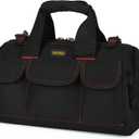 FASTECH 17-inch Heavy Duty Tote Bag With Wide Mouth For Tool Storage, Carrier and Organizer,Tools Bag for Men, Wide Mouth Tool Bag With Inside Pockets (17 Inch)