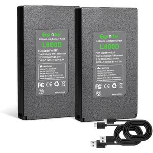 2 Pack Upgraded E8P Battery Pack for GardePro Trail Camera,8000mAh Rechargeable Lithium Battery for GardePro Trail E6P, E6PCF, E6PMB, E8PWF, E8PMB, X60P, X60PMB (E8P)