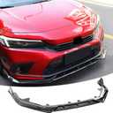 STSEV01 Front Bumper Lip Splitter Spoiler Fit for Honda Civic Hatchback/Sedan/EX/EX-L/LX/Sport/Touring 2022 2023 2024, 3pcs Air Dam Chin Body Kit Underbody Lip Accessories (Carbon Fiber Style)